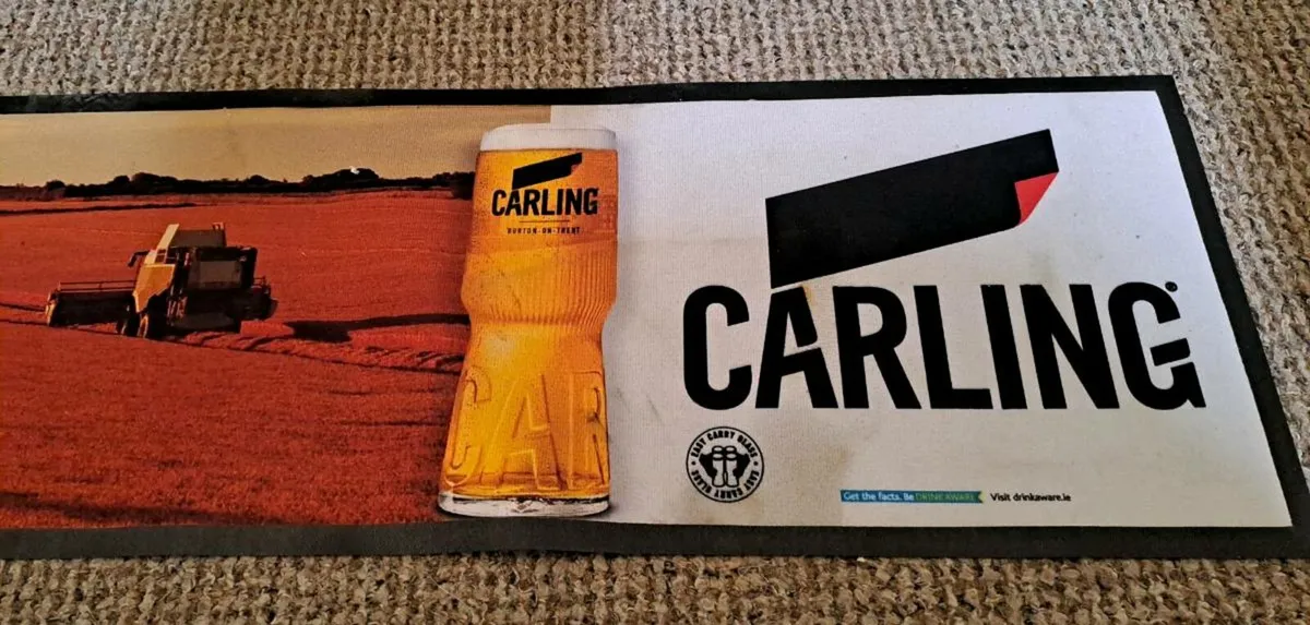 Large Carling Lager Bar Runner / Bar Mat - Image 3