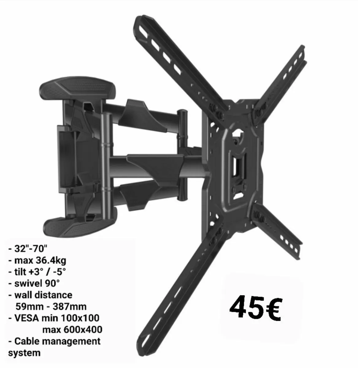 TV Wall Mount Bracket Tilt Swivel 32" - 70" TV - Image 1