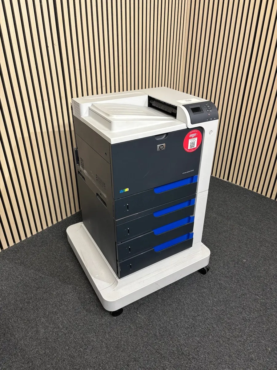 White HP Colour LaserJet CP4525 Printer @ CJM - Image 1
