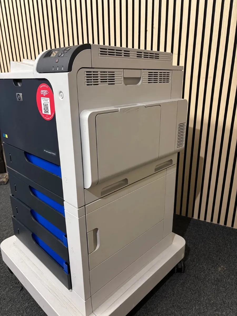 White HP Colour LaserJet CP4525 Printer @ CJM - Image 3