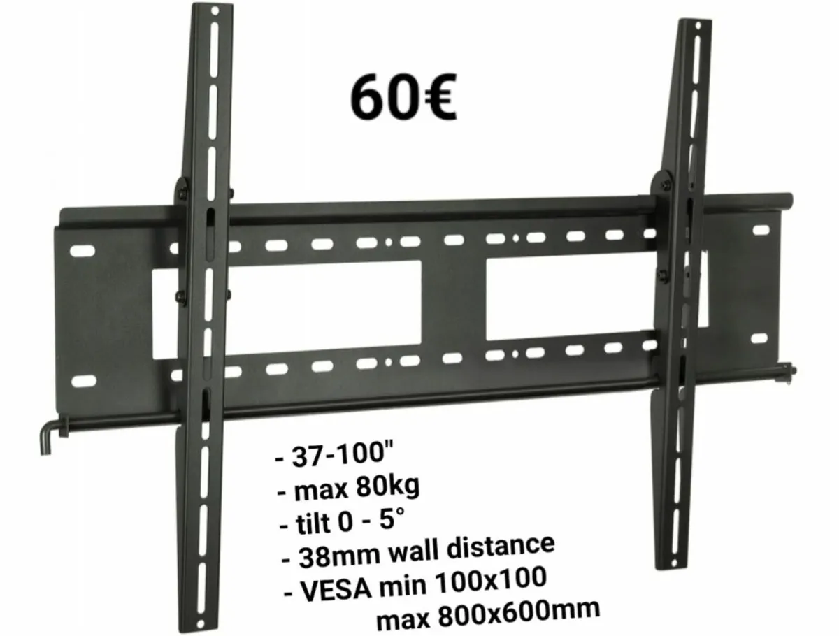 Tv Wall Mount Bracket Flat Tilt 37-100" - Image 1