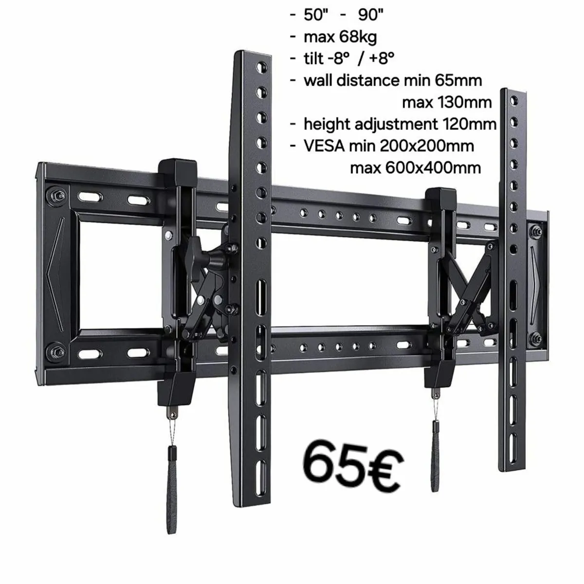 Tv Wall Mount Bracket Flat Tilt Pull Out 50-90" - Image 1