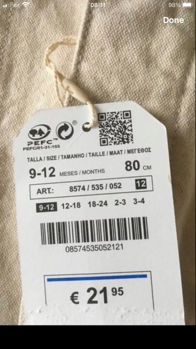 Boys BNWT Zara jacket 9/12 mths €8 - Image 3