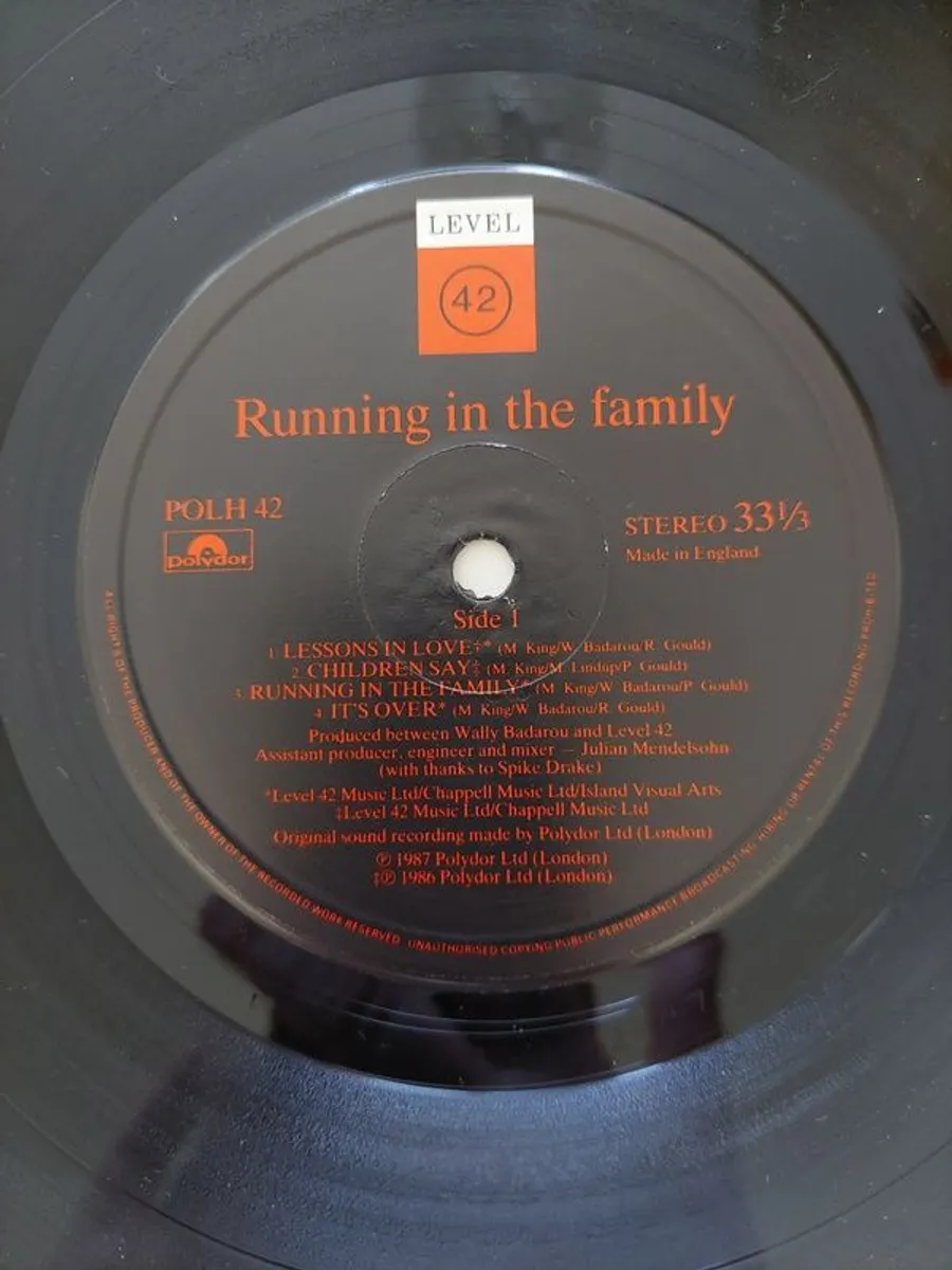 Level 42 - Running in the Family- vinyl LP - Image 2