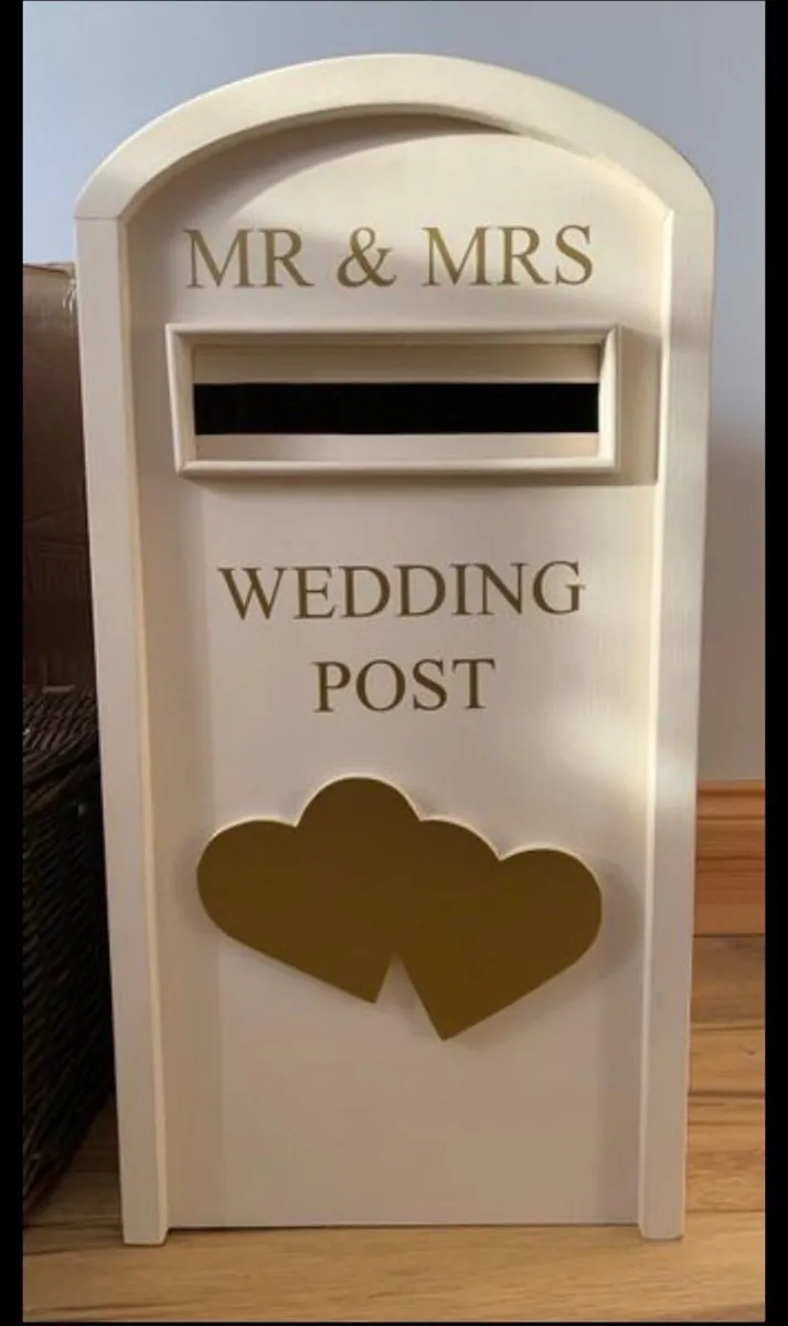 Secure wedding cards post box for hire