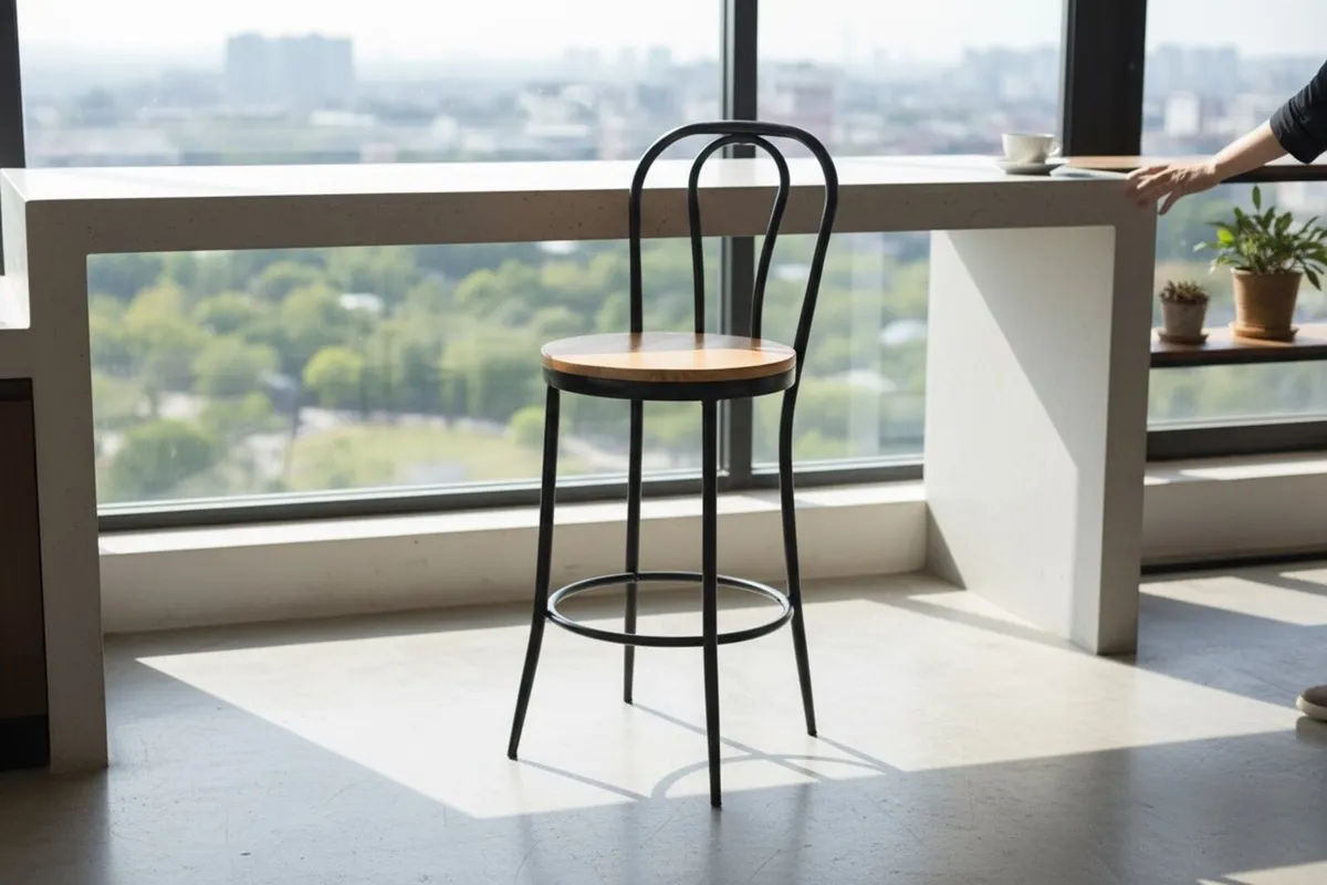 New Metal Bentwood Barstool - Image 1