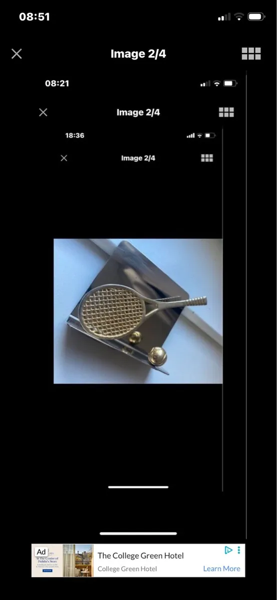 Tennis -Desktop Letter/ Notepad Holder - Image 2