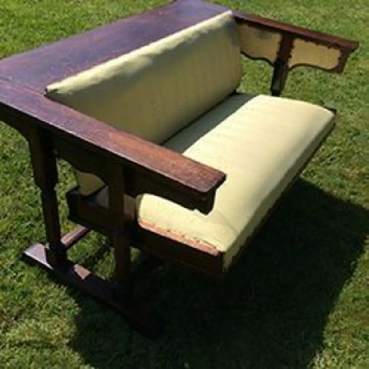 Metamorphic settee table -  Unique vintage oak - Image 2
