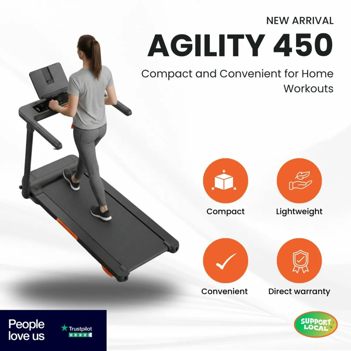 Agility 450 Treadmill | 25 Degree Incline - Image 3