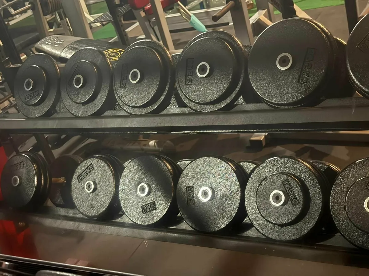 Dumbbell Set Pairs 2.5–37.5kg & 2 Racks - Image 1