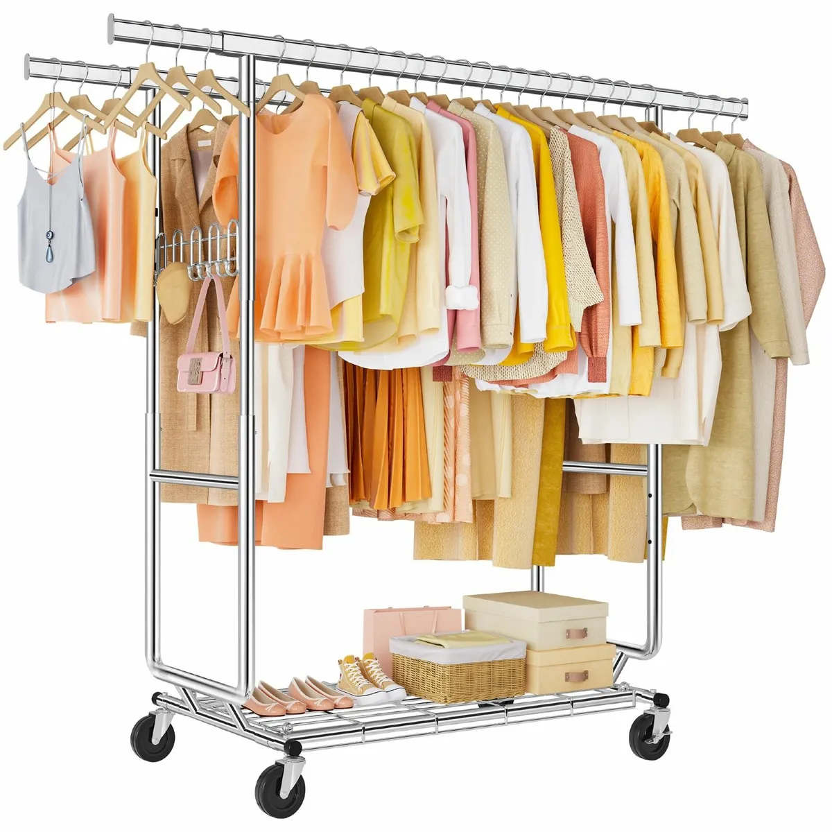 Double Clothes Rail Heavy Duty, Extendable - Image 1