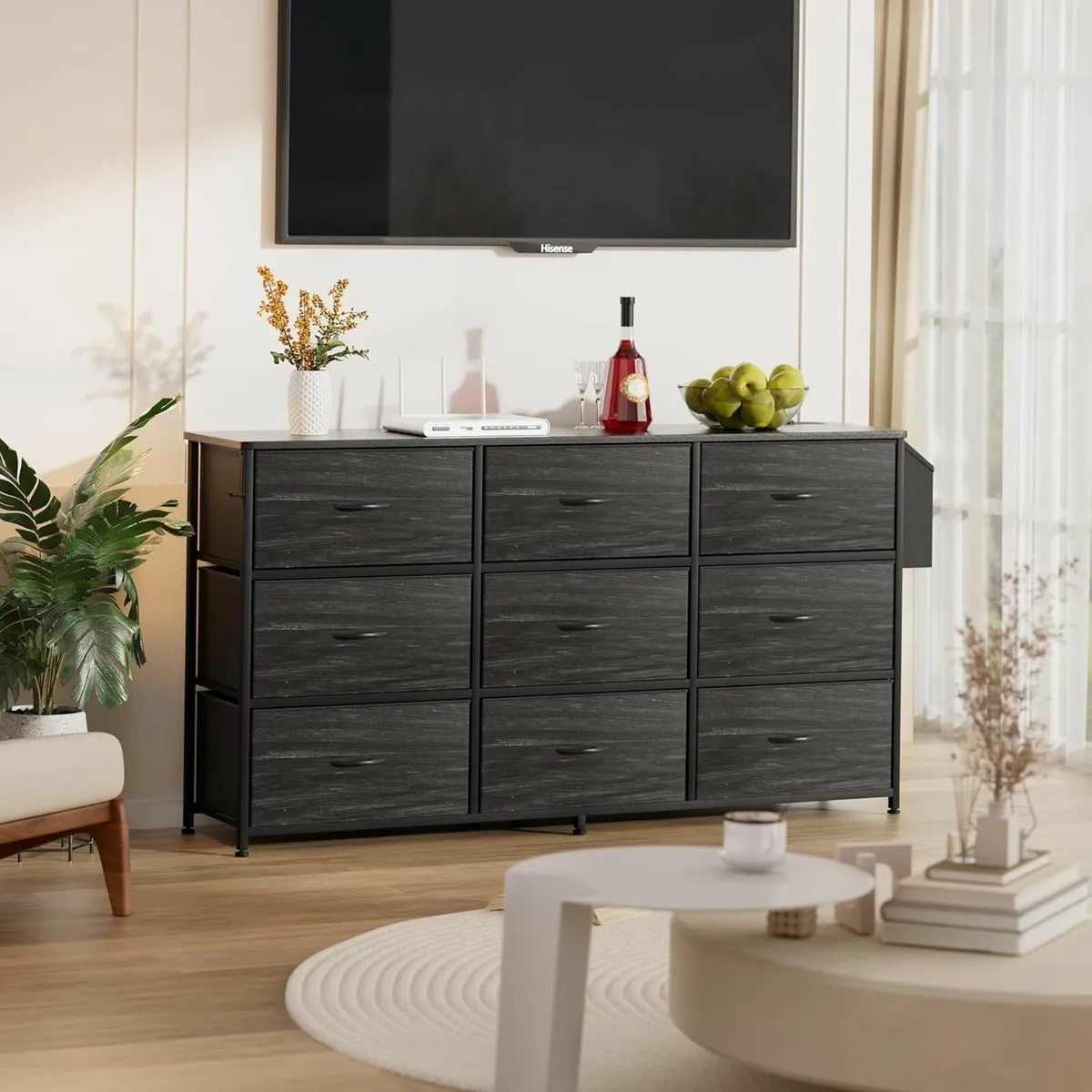 Fabric Chest of Drawers - Large TV Stand for - Image 2