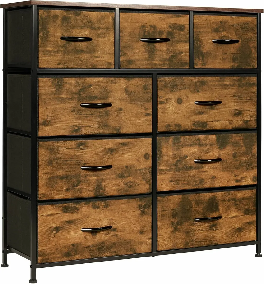 Chest of Drawers Bedroom Fabric Dresser with Wood - Image 1