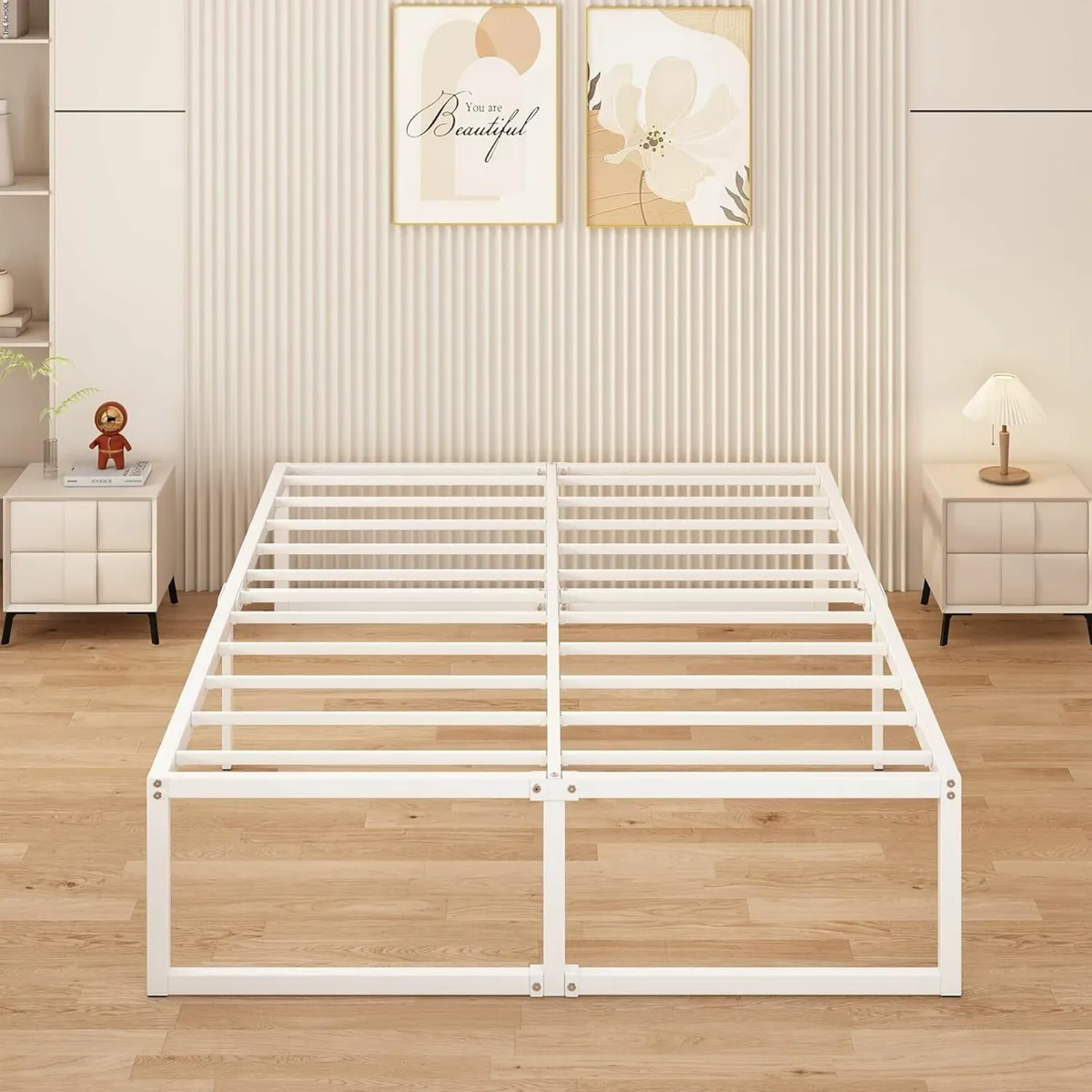 Super King Bed Frame 180x200 cm Metal Platform - Image 1