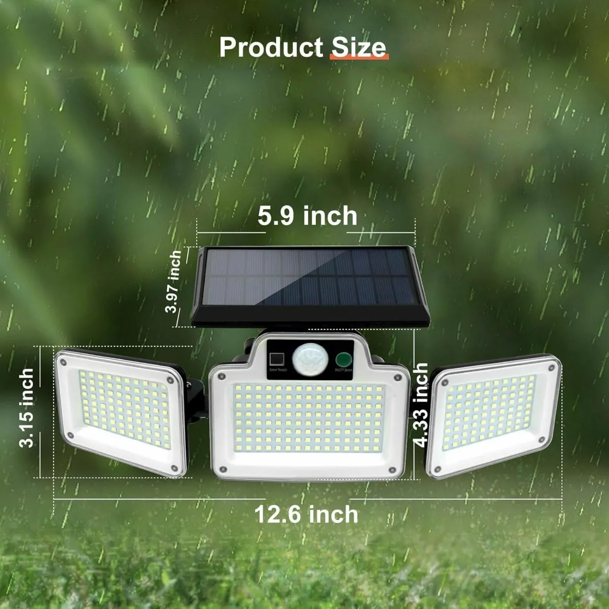 280 LED Solar Flood Lights Outdoor 3 Adjustable - Image 4