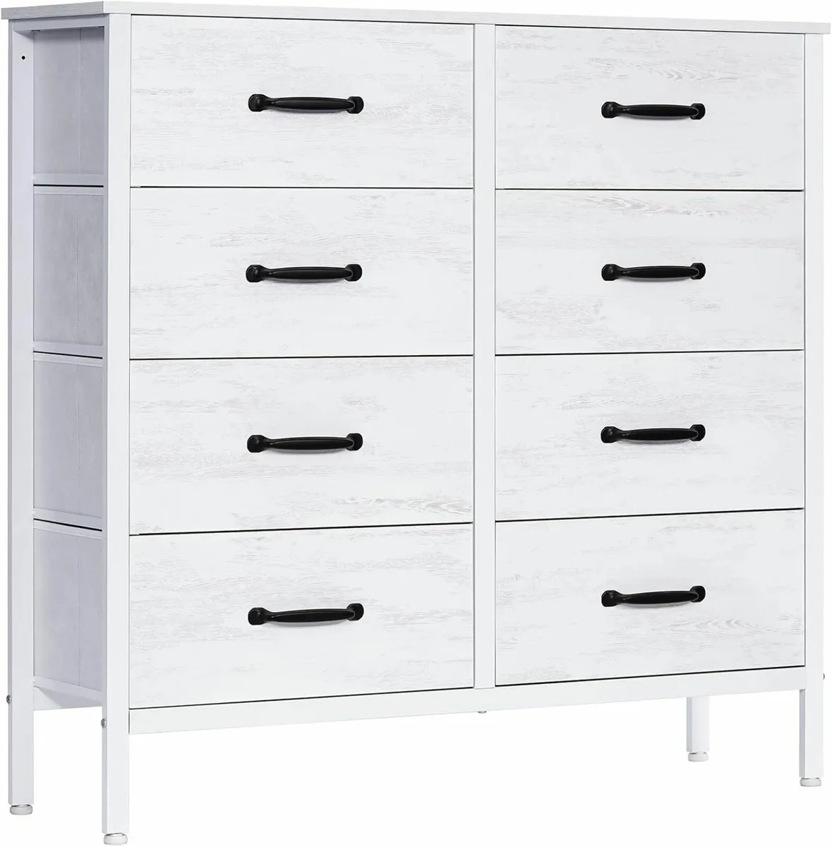 White Chest of Drawers Wide Bedroom Furniture - Image 1
