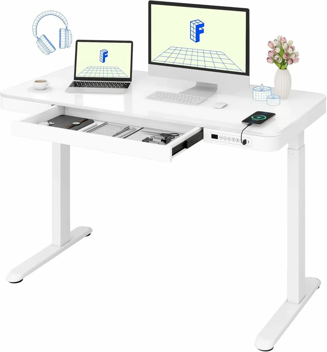 Q3 Standing Desk Home Office Electric Height - Image 1