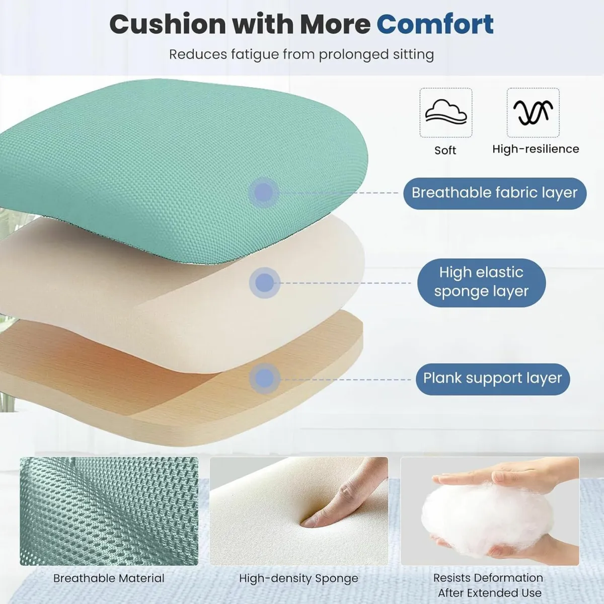 Ergonomic Office Chair Mesh Desk with Lumbar - Image 4