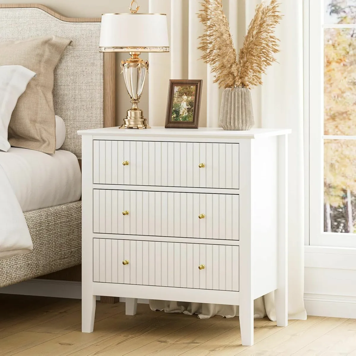 Large Chest of Drawers Bedroom 3 Drawer Bedside - Image 1