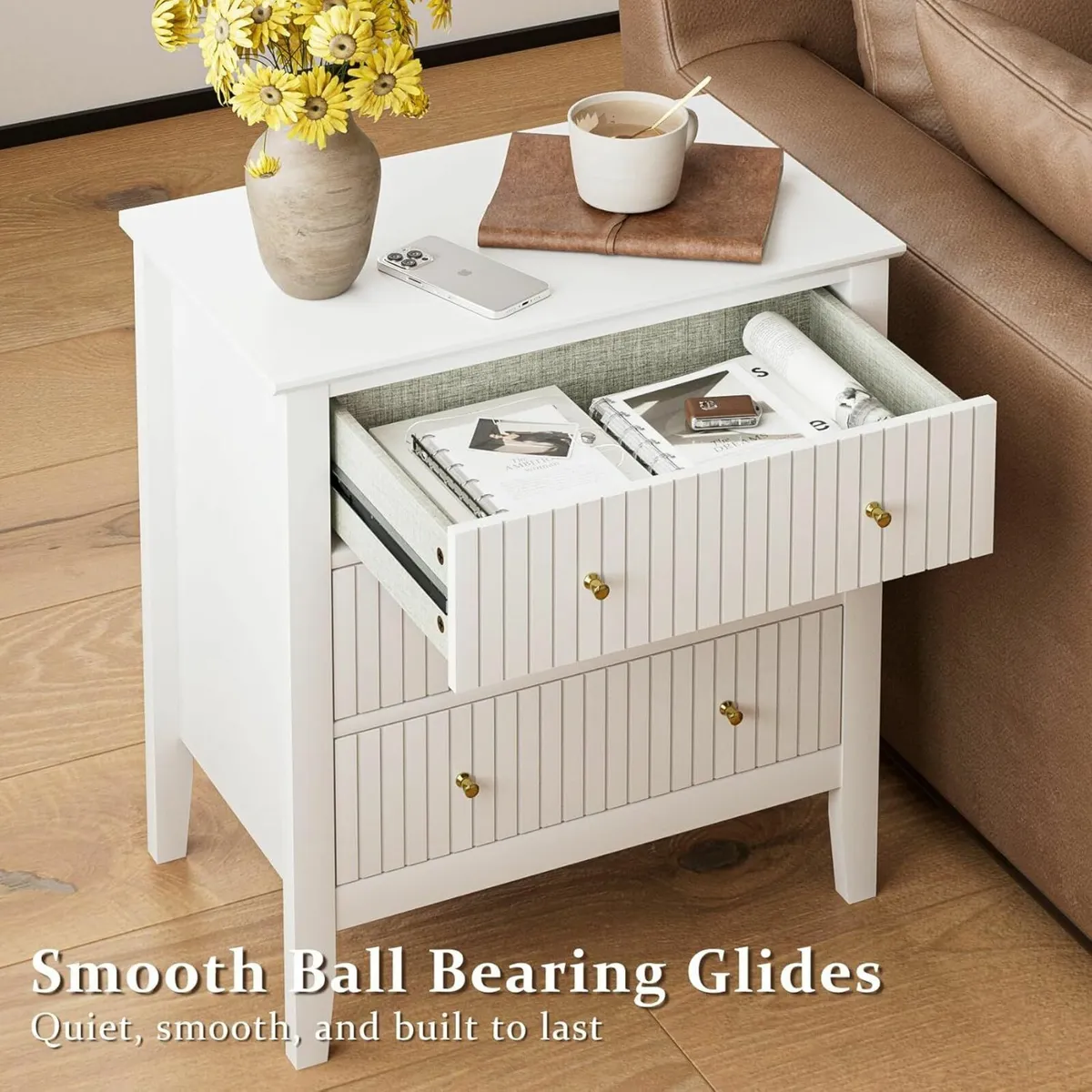 Large Chest of Drawers Bedroom 3 Drawer Bedside - Image 3