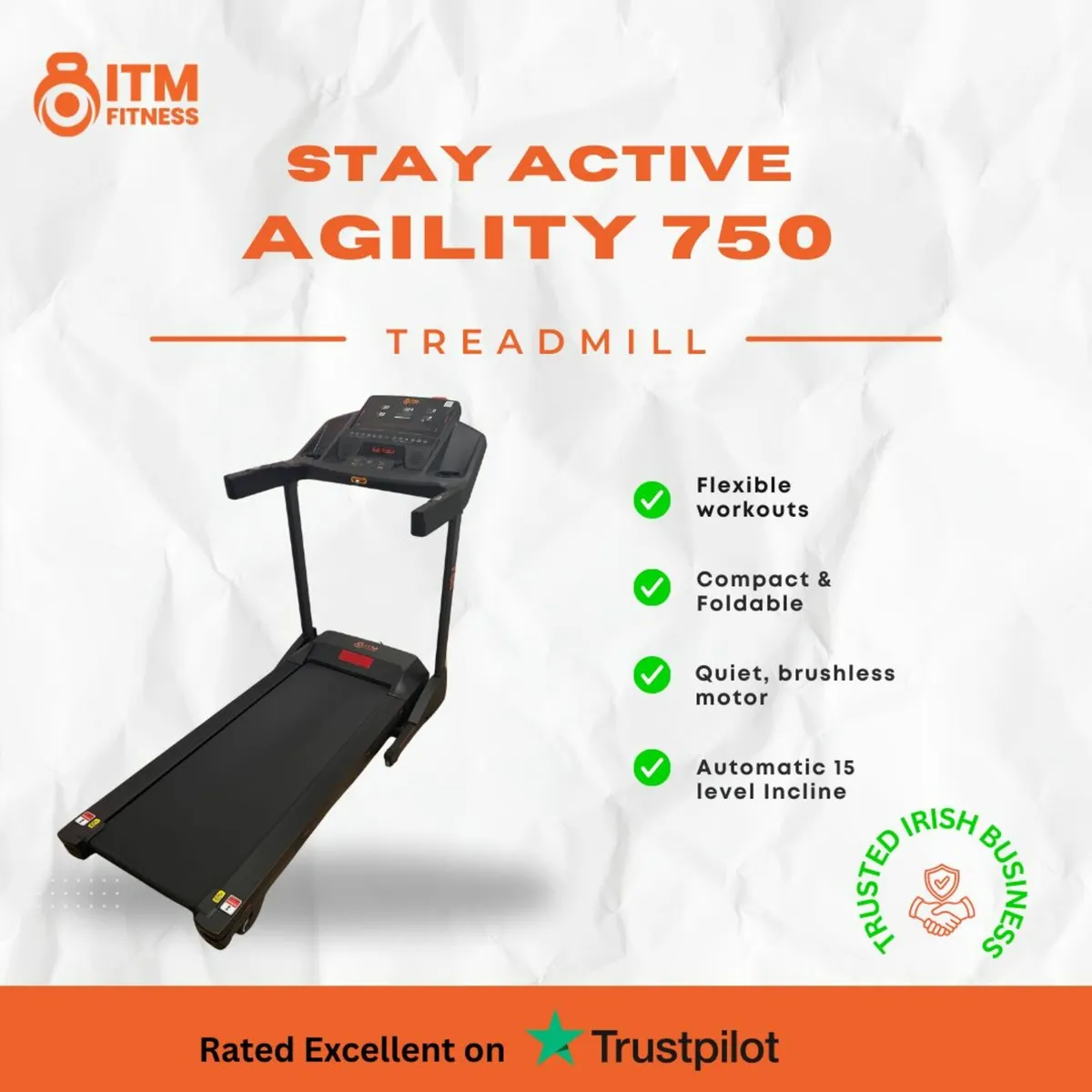 Agility 750 Treadmill With Built In Fan - Image 3