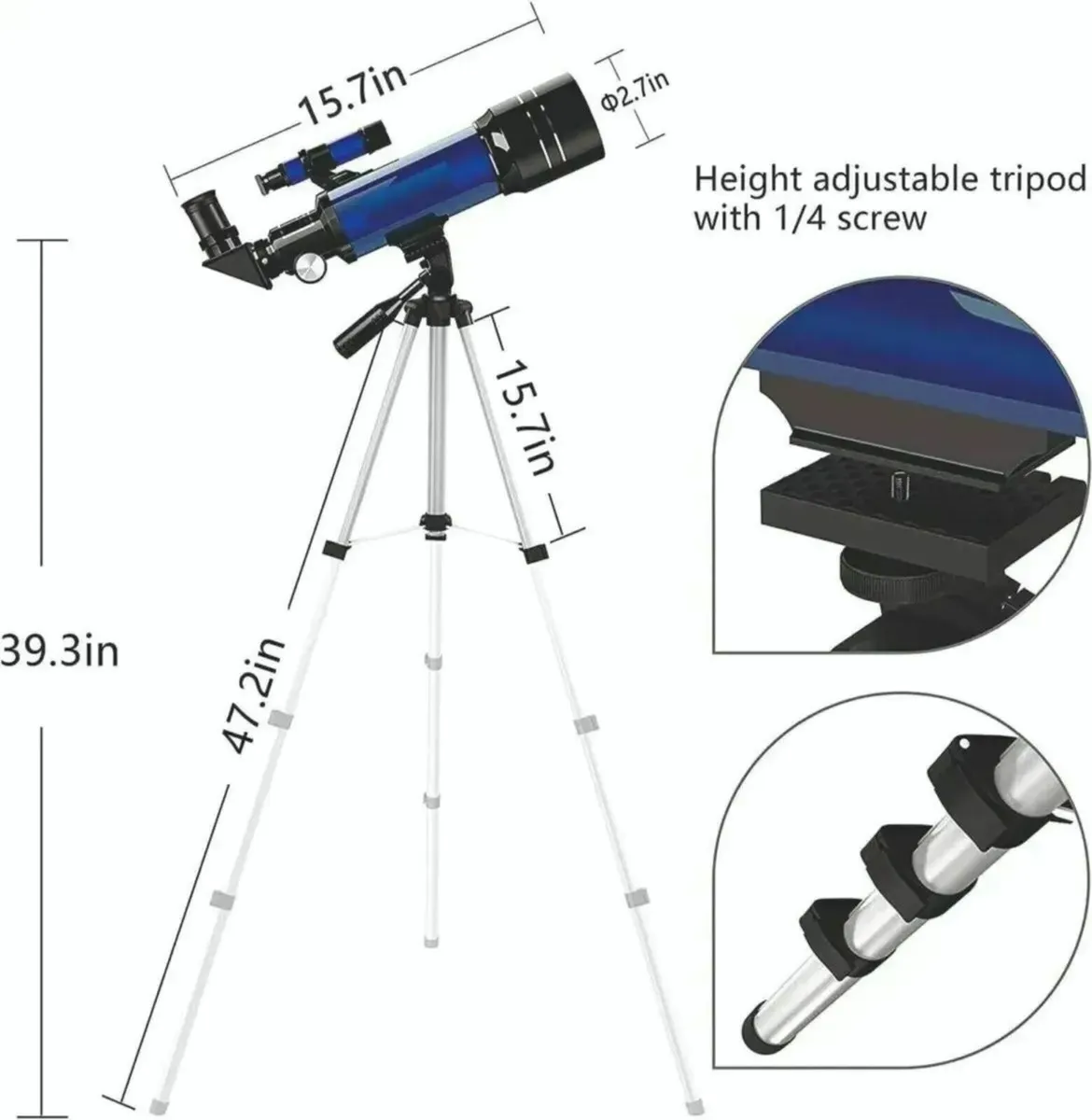 Travel Astronomical Refractor Telescope - Image 1