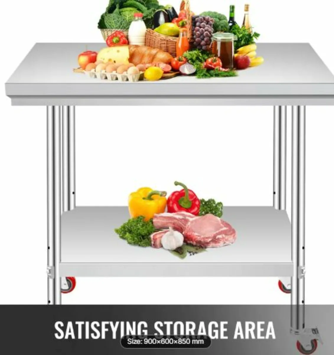 Stainless Steel Work Table 35 x 24 x 33 Inch, 300 - Image 2