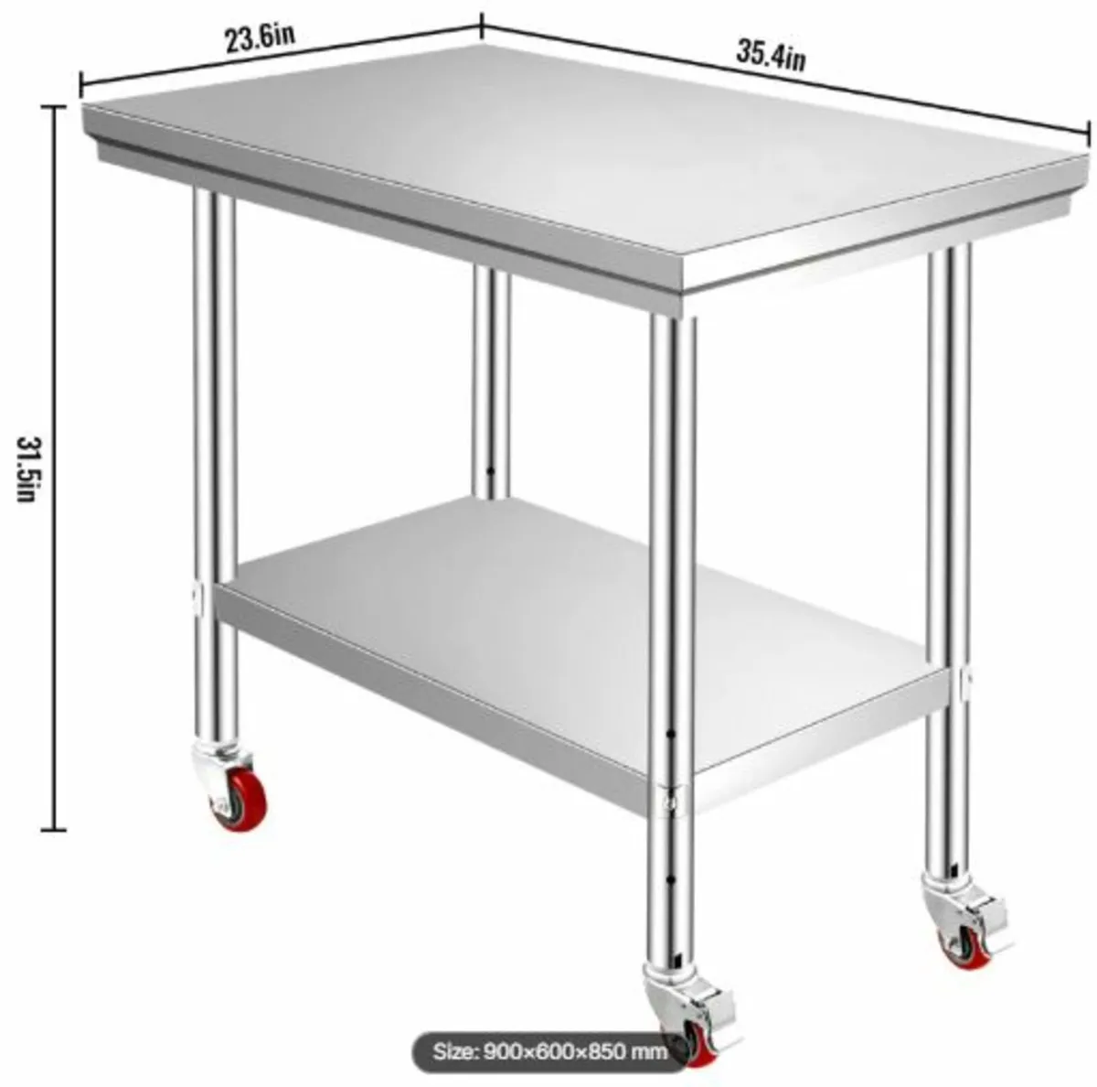 Stainless Steel Work Table 35 x 24 x 33 Inch, 300 - Image 4