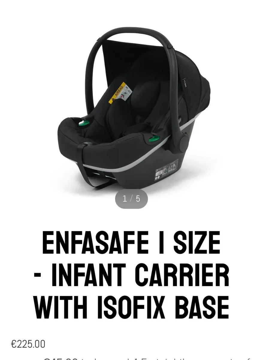 Enfa safe Baby Car sear with isofix - Image 1