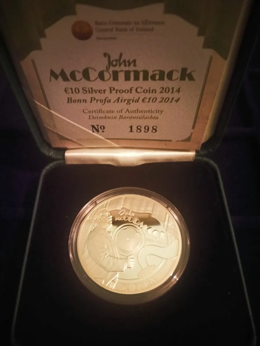 2014 Irish Proof €15 Silver Coin John McCormack - Image 1