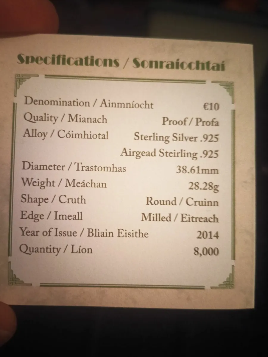 2014 Irish Proof €15 Silver Coin John McCormack - Image 2