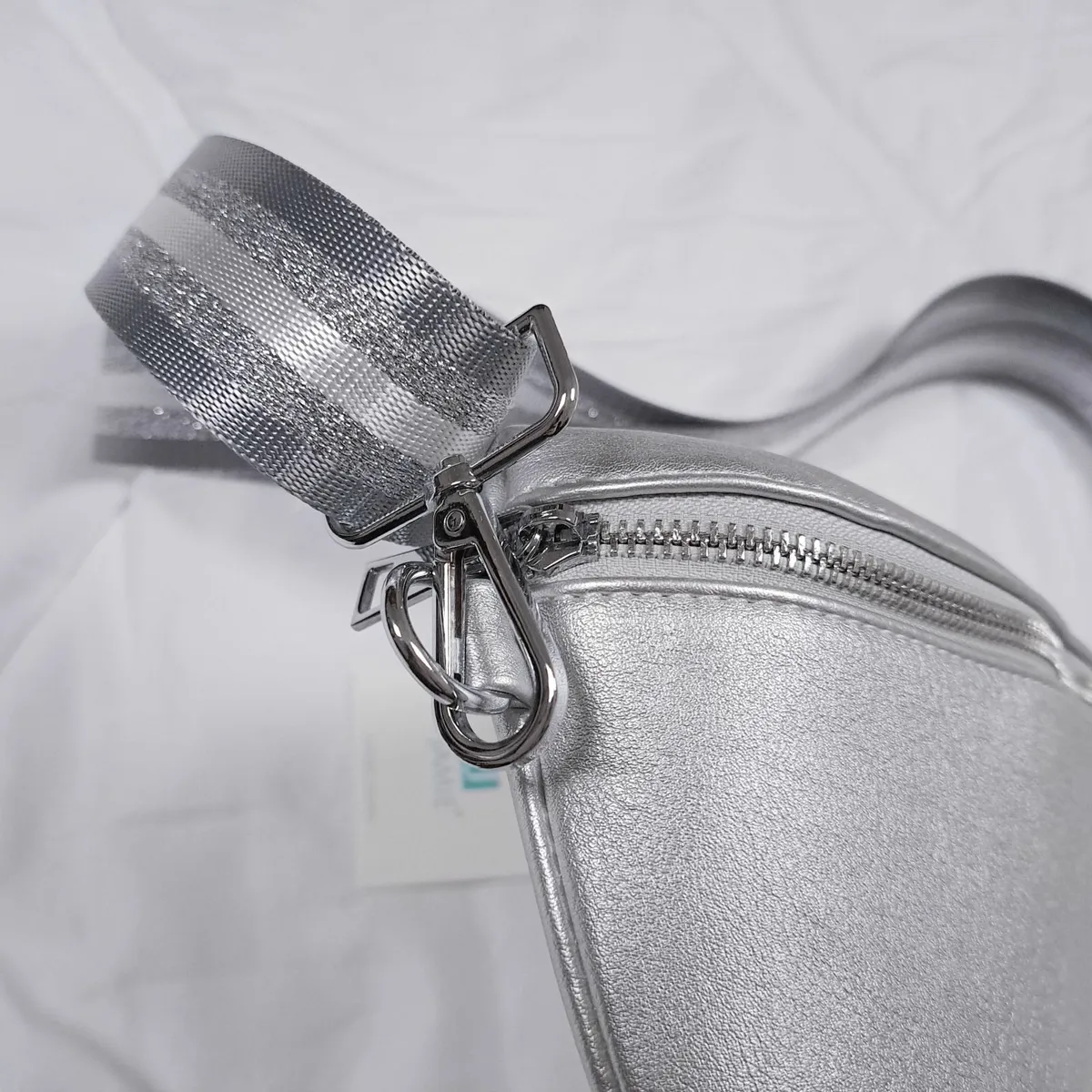 TKMaxx Silver Metallic Jamie Crossbody Bumbag - Image 3