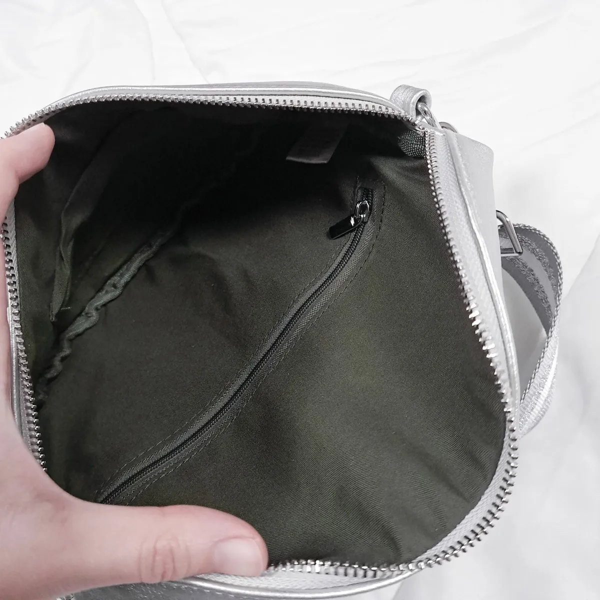 TKMaxx Silver Metallic Jamie Crossbody Bumbag - Image 4