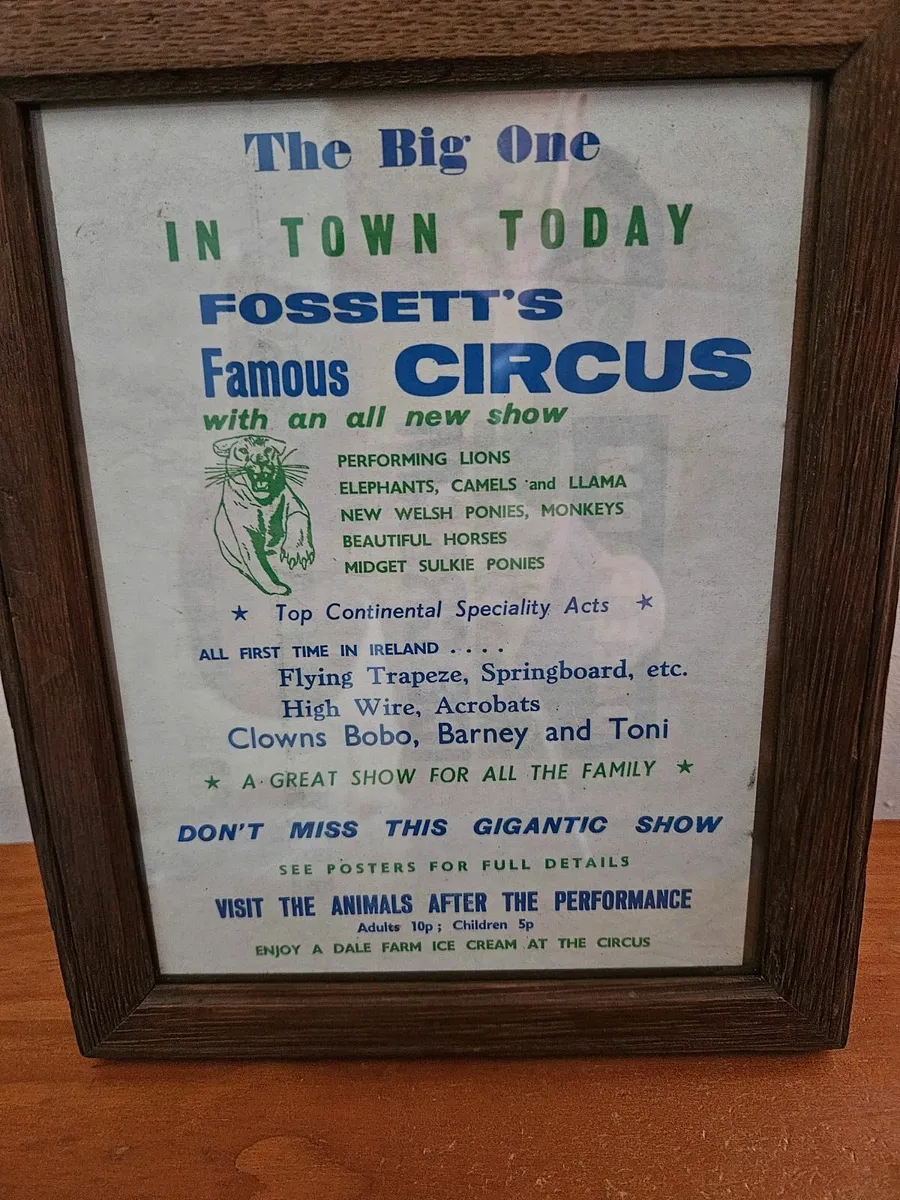 Vintage Fossetts Circus Advertising Sheet - Image 2