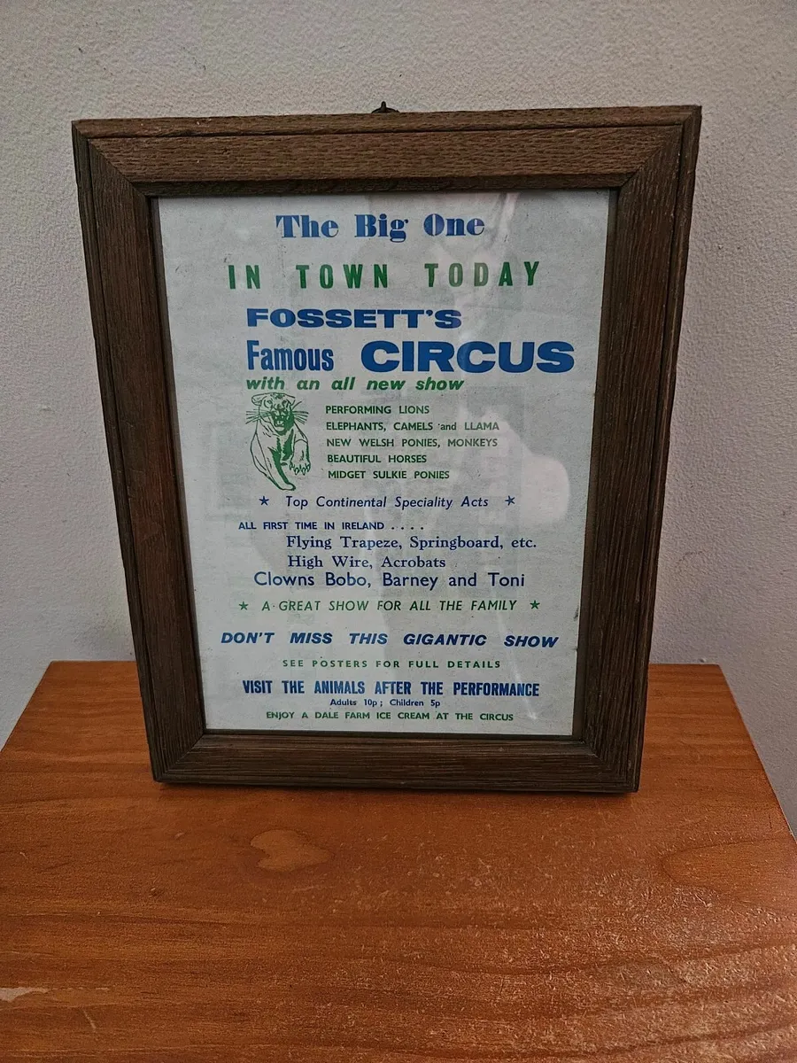 Vintage Fossetts Circus Advertising Sheet - Image 1