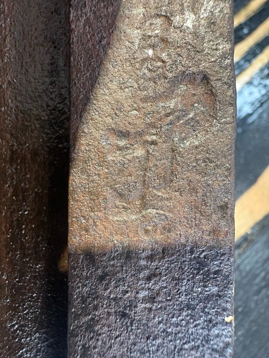 Antique hand forged sickle with wooden handle - Image 4