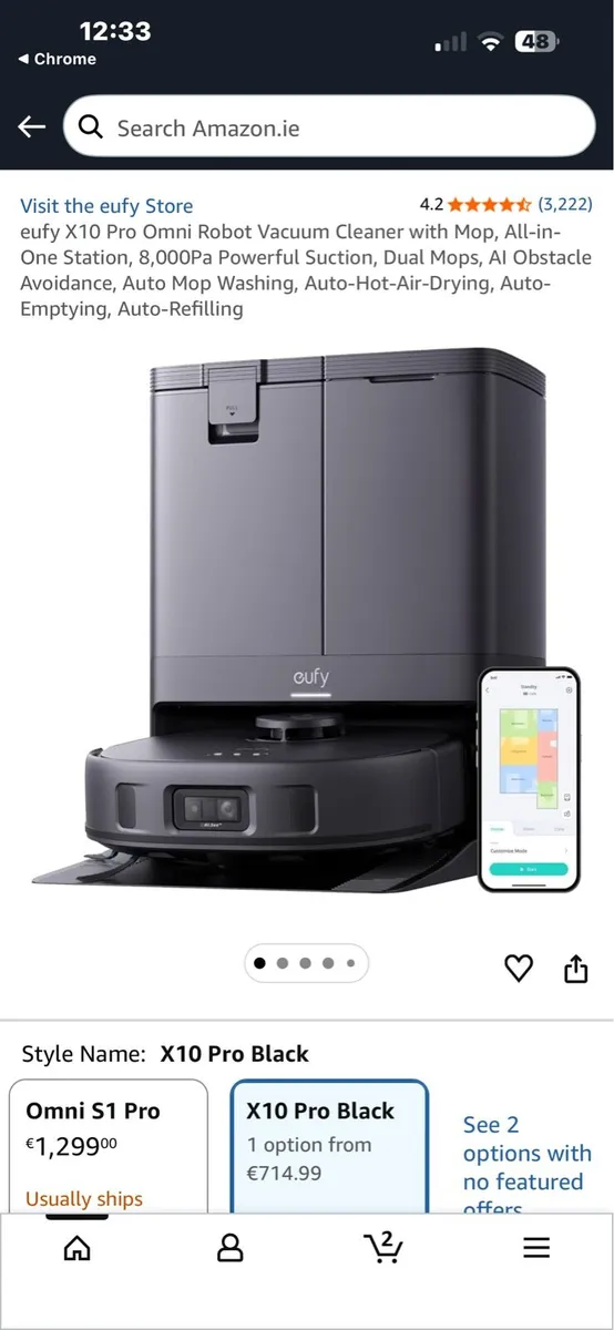 EUFY Robot vacuum and mop - Image 1