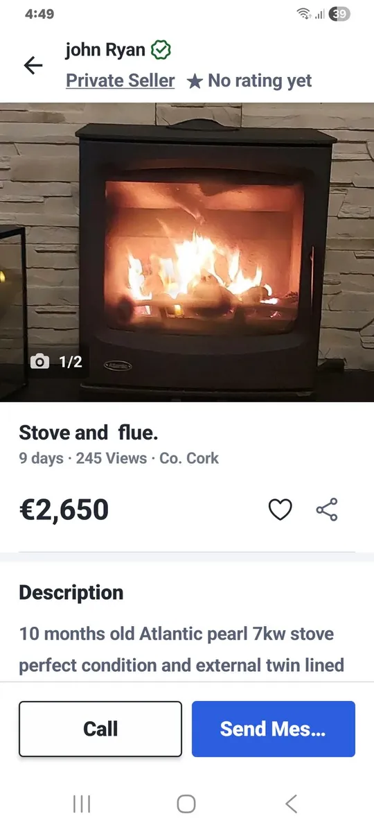 Stove and flue - Image 2