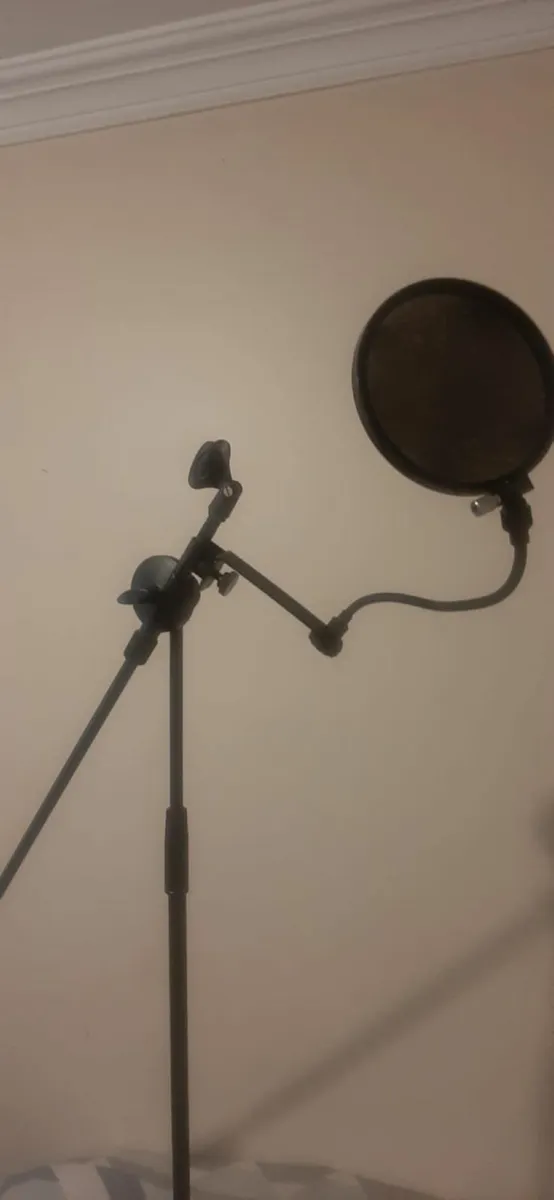 Mic Stand + Pop Filter + Mic - Image 1
