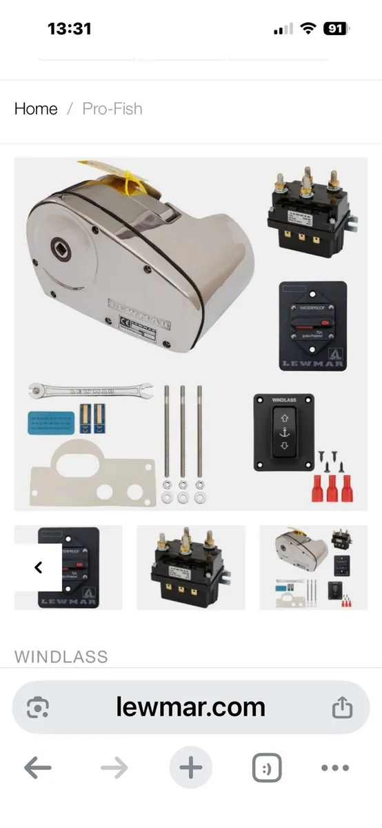 Lewmar Profish 1000 Windlass kit + Extra foot  kit - Image 3