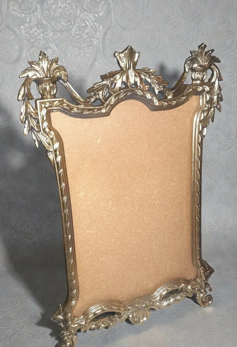 Antique carved large wooden frame 1920s