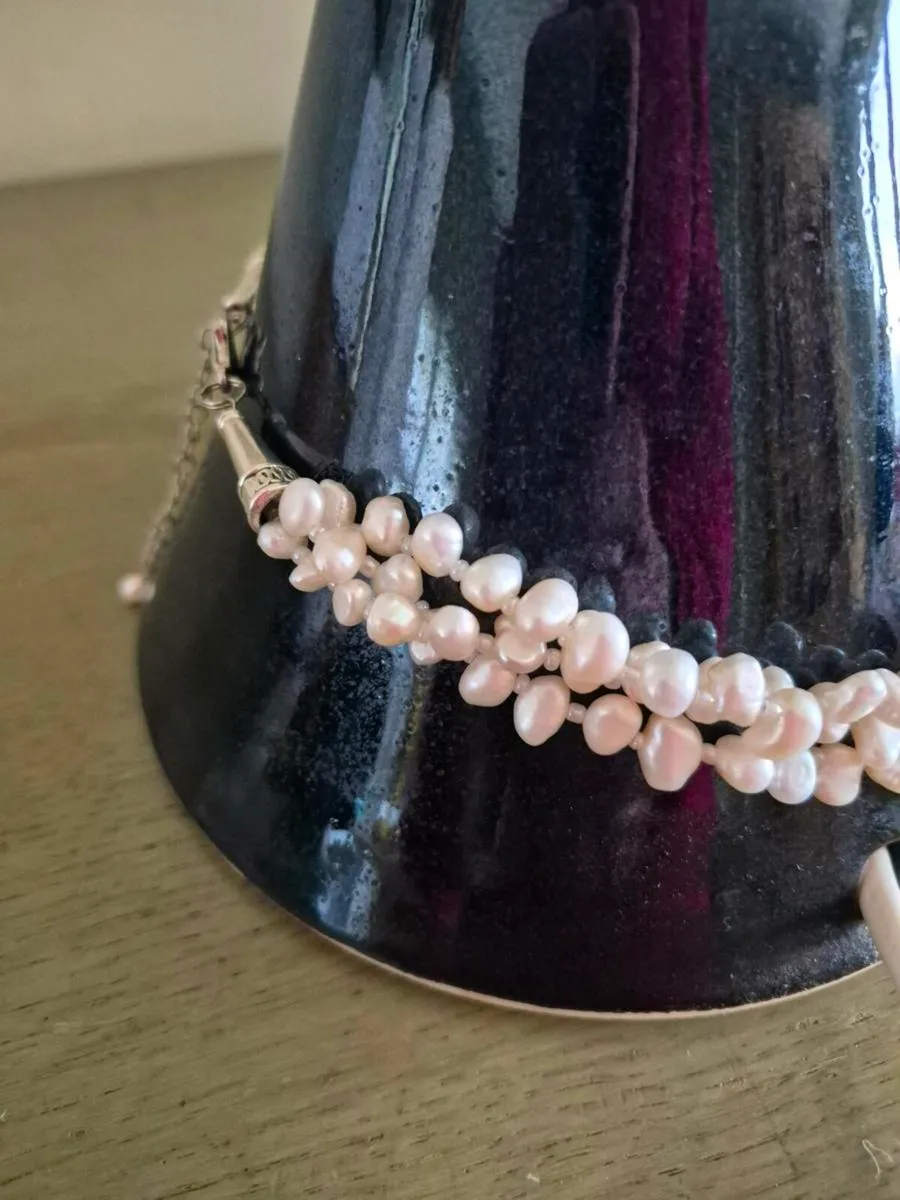 Sterling silver with crystals necklace . - Image 3