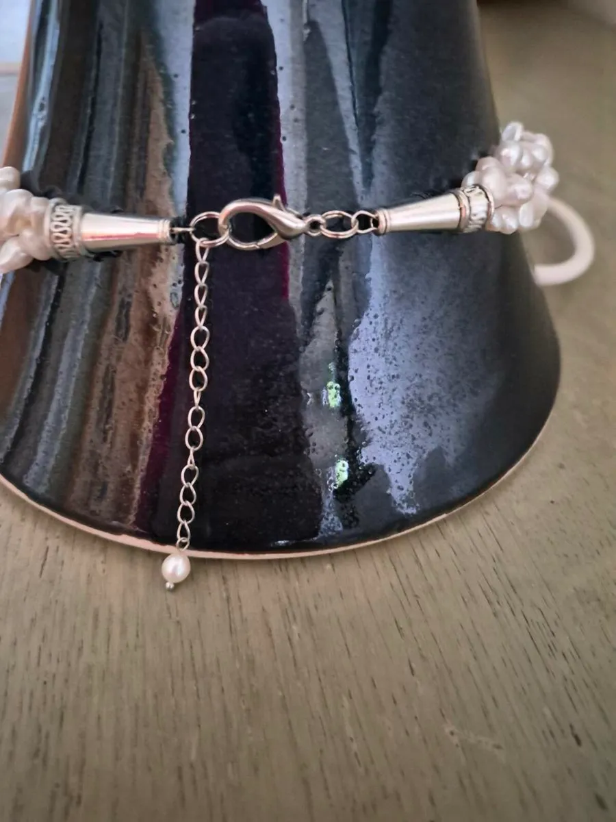 Sterling silver with crystals necklace . - Image 4