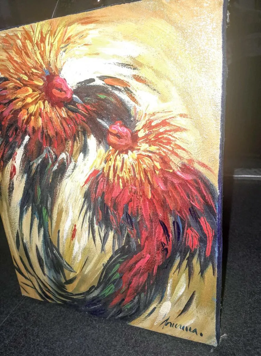 Small abstract oil painting on canvas - Image 2