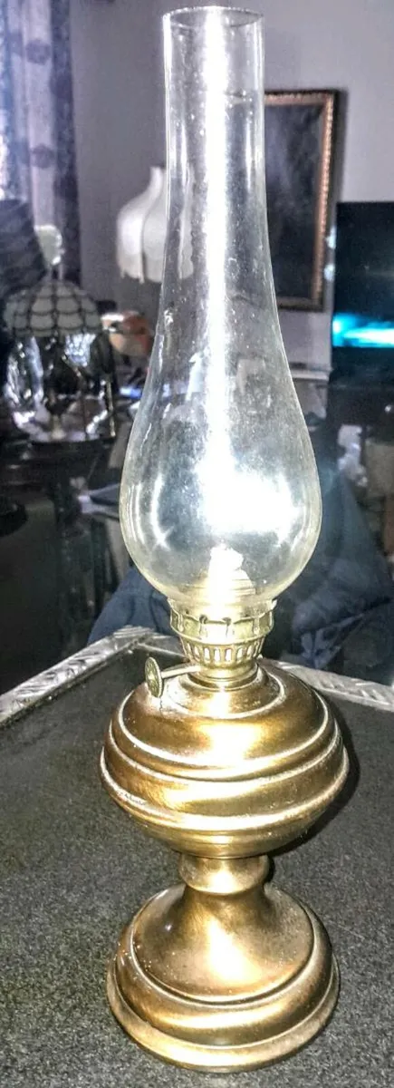 Brass oil lamp