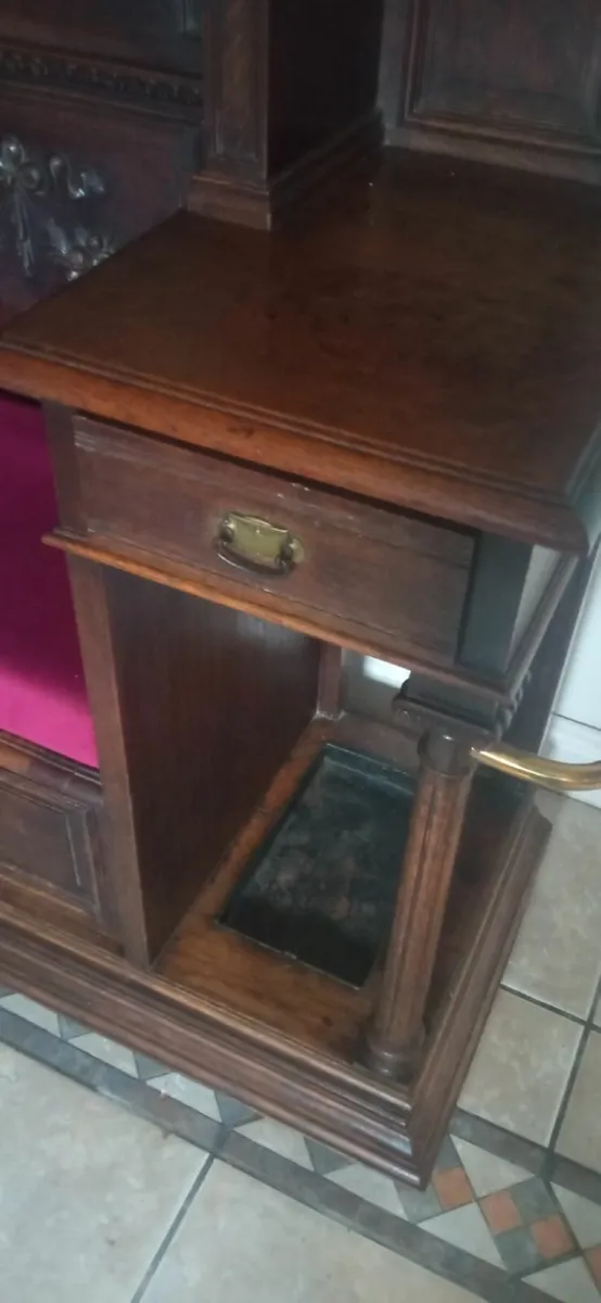 Fabulous Large Antique Oak Hall Stand - Image 2