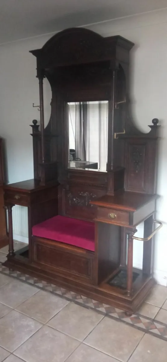 Fabulous Large Antique Oak Hall Stand - Image 1