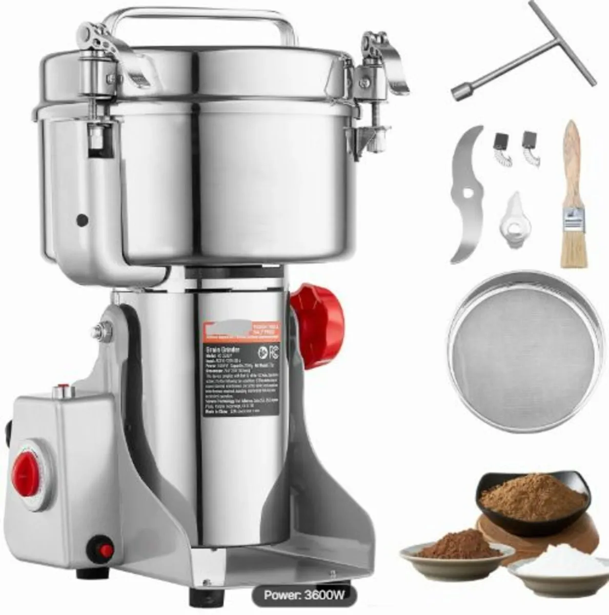 2500g Electric Grain Mill Grinder,High Speed 340W - Image 1