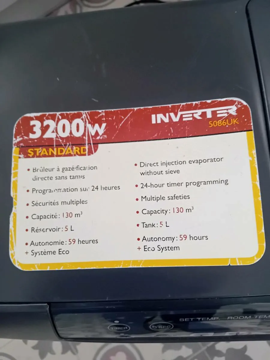 Inverter Heater 3.2Kw Paraffin Heater - Image 2