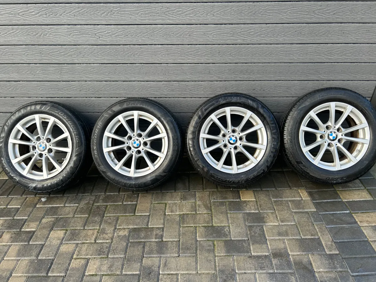 16” GENUINE BMW 5X120 ALLOY WHEELS & TYRES - Image 2